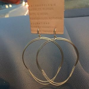 Anthropologie gold hoop earrings- new